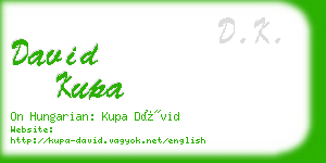 david kupa business card